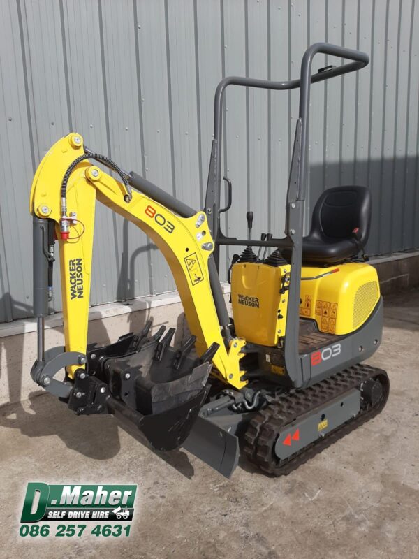 1 Ton Micro Mini Digger from D Maher Self Drive Plant Hire Tipperary. Machines are fully insured and certified to the best of safety standards.